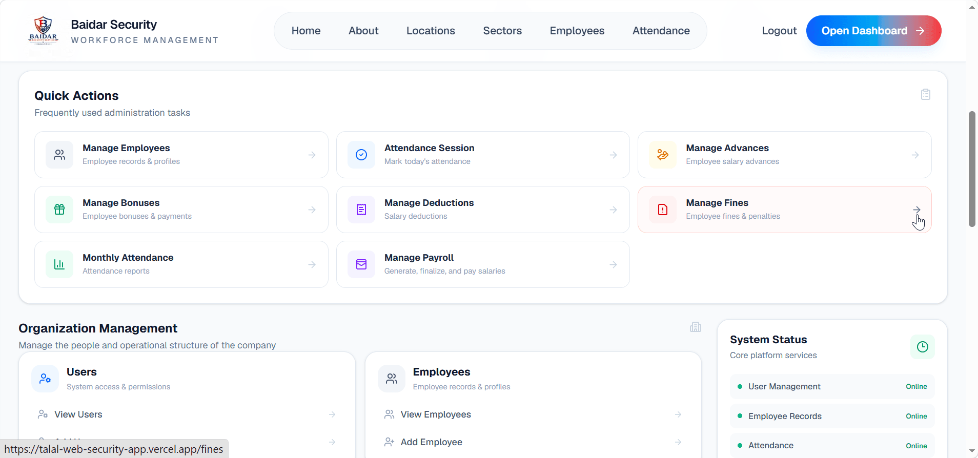 Security Management System